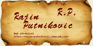 Rajin Putniković vizit kartica
